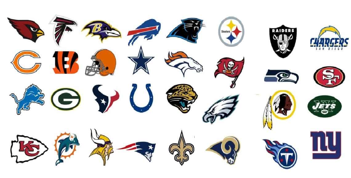 NFL Teams In Alphabetical Order ABC Order At Sportschapic