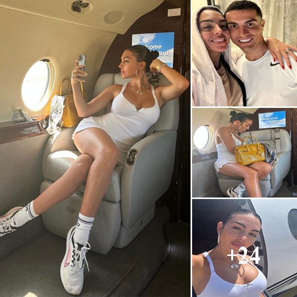 Cristiano Ronaldo and Georgina Rodriguez relax on swanky private jet